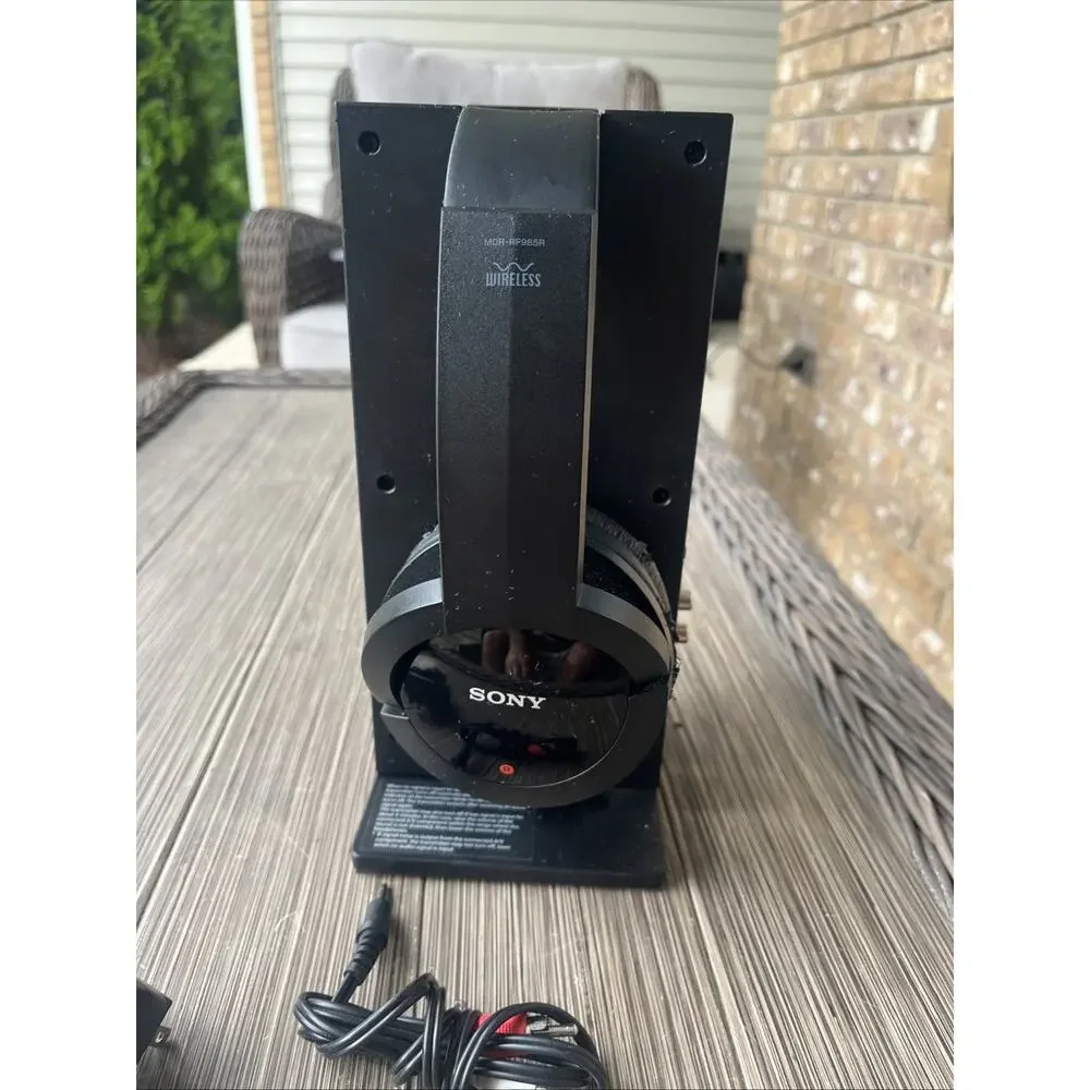 Sony MDR-RF985R Wireless Stereo Headphones w/ Transmitter Base TMR-RF985R Tested